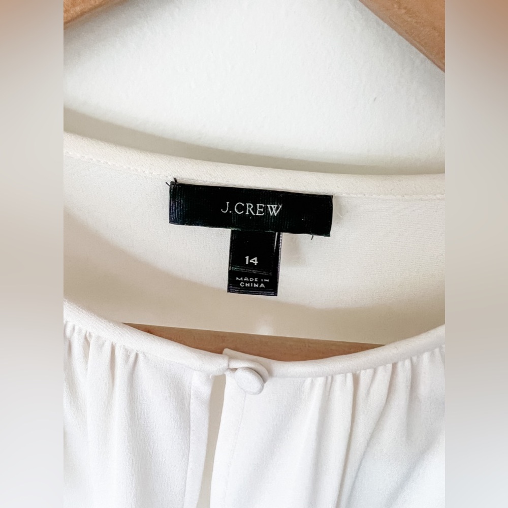 Jcrew silk bell sleeve blouse, size 14 - Picture 6 of 6